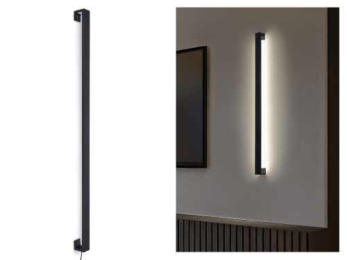 Aplica de perete LED KEA 9W 100 cm – negru mat – alb neutru (4000K)