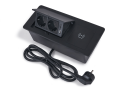 Priza incorporabilă în blat, 2x AC 230V, USB A+C, încărcător wireless, Multibox VII - Negru mat