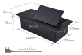 Priza incorporabilă în blat, 2x AC 230V, USB A+C, încărcător wireless, Multibox VII - Negru mat