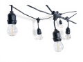Set: Ghirlandă luminoasă de grădină 10m, 10xE27 + 10x Bec LED E27 1W filament