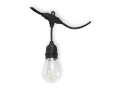 Set: Ghirlandă luminoasă de grădină 10m, 10xE27 + 10x Bec LED E27 1W filament