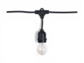 Set: Ghirlandă luminoasă de grădină 10m, 10xE27 + 10x Bec LED E27 1W filament