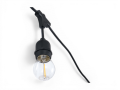 Set: Ghirlandă luminoasă de grădină 10m, 10xE27 + 10x Bec LED E27 1W filament