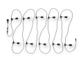 Set: Ghirlandă luminoasă de grădină 10m, 10xE27 + 10x Bec LED E27 1W filament