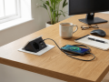 Priză încorporabilă în blat, 1x AC 230V, 1x USB-C și 1x USB-A, Multibox 5 - Crem