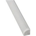 Set: Profil din aluminiu de colț pentru benzi LED - Argintiu anodizat - 2m