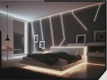 Set: Profil din aluminiu încastrat pentru benzi LED - Alb - 2m
