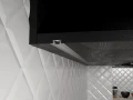 Set: Profil din aluminiu încastrat pentru benzi LED - Negru - 2m