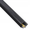 Set: Profil din aluminiu de colț pentru benzi LED - Negru - 2m