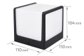 Lampă de fațadă - aplică - corp de iluminat exterior GX53 CUBE-2 IP54 - Negru