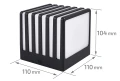 Lampă de fațadă - aplică - corp de iluminat exterior GX53 CUBE-3 IP54 - Negru