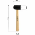 Ciocan de cauciuc pentru pavele 250 [g], cap negru