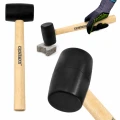 Ciocan de cauciuc pentru pavele 250 [g], cap negru
