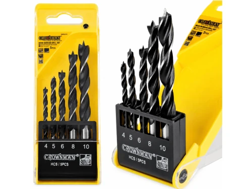 Set burghie pentru lemn 5 buc. HCS 4–10 [mm] în casetă