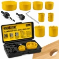 Set de carote pentru lemn și plastic, 11 piese, 19-64 [mm]