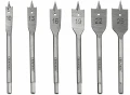 Set burghie plate pentru lemn, 6 buc., 10-25 [mm], HEX
