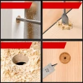 Set burghie plate pentru lemn, 6 buc., 10-25 [mm], HEX