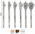 Set burghie plate pentru lemn, 6 buc., 10-25 [mm], HEX