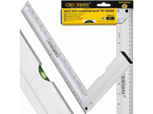 Echer de tâmplărie din aluminiu 350 [mm] cu nivelă