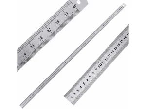 Riglă metalică din oțel 100 [cm], instrument de măsură pentru atelier