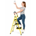 Scară casnică pliabilă cu 3 trepte, din oțel, 150 [kg]