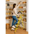 Scară de uz casnic pliabilă din oțel, 4 trepte, 150 [kg], 136 [cm]