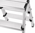 Scară dublă din aluminiu, 3 trepte, 150 [kg]
