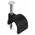Cleme de fixare cabluri cu cui 4 [mm] negre 100 buc.
