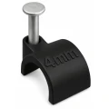 Cleme de fixare cabluri cu cui 4 [mm] negre 100 buc.