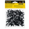 Cleme pentru cabluri cu cui 10 [mm], negre, 100 buc.