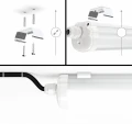 Lampă liniară LED etanșă 70W 150cm 7700lm IP65