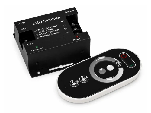 Dimmer LED pentru bandă mono cu telecomandă 18A 216W 12V/24V