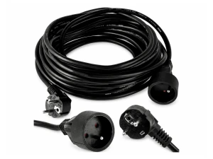 Prelungitor electric cu împământare 1 priză 10m negru 2500W