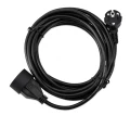 Prelungitor electric 5m cu împământare, 1 priză, negru