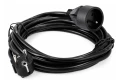 Prelungitor electric 5m cu împământare, 1 priză, negru