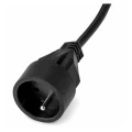 Prelungitor electric 5m cu împământare, 1 priză, negru