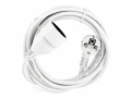 Prelungitor electric 3m, 1 priză cu împământare, alb