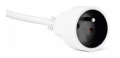 Prelungitor electric 3m, 1 priză cu împământare, alb