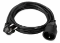 Prelungitor electric cu împământare, 1 priză, 3m, negru, 2500W