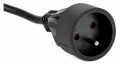 Prelungitor electric cu împământare, 1 priză, 3m, negru, 2500W