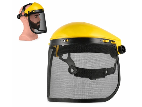 Vizieră de protecție cu plasă din oțel pentru motocoasă și trimmer