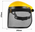 Vizieră de protecție cu plasă din oțel pentru motocoasă și trimmer
