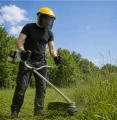 Vizieră de protecție cu plasă din oțel pentru motocoasă și trimmer