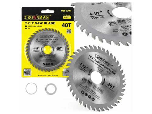 Disc TCT pentru lemn 115mm 40T orificiu 22,23mm