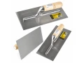 Gletieră pentru tencuială din oțel lustruit 280x125 mm cu mâner din lemn