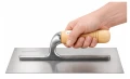 Gletieră pentru tencuială din oțel lustruit 280x125 mm cu mâner din lemn
