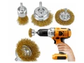 Set de perii de sârmă pentru bormașină 3 buc. tijă 6 mm