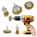 Set de perii de sârmă pentru bormașină 3 buc. tijă 6 mm