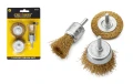 Set de perii de sârmă pentru bormașină 3 buc. tijă 6 mm