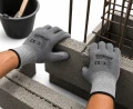 Mănuși de lucru de protecție PU, gri, antiderapante, L/9